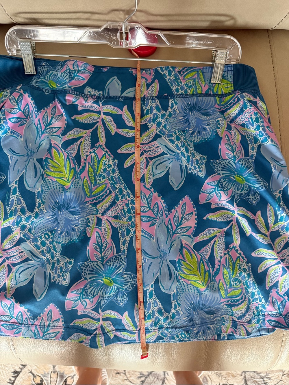Lilly Pulitzer Navy Floral Print Skort with Pink & Light Blue Accents - Picture 4 of 4